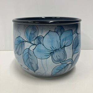 CERAMICHE PAOLI 陶器 花瓶 ITALY 高さ約16.8cm 径約20.7cm