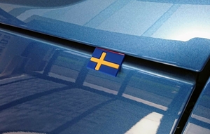 ボルボ★タグ型スウェーデンフラッグ★デコレーションエンブレムV40 V60 XC60 XC70 V70 S60　XC40　VOLVOステッカー C30