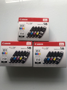 【まとめ3セット】Canon キヤノン インクカートリッジ 純正 【BCI-351+350/5MP】 5色パック(ブラック×2・シアン・マゼンタ・イエロー)