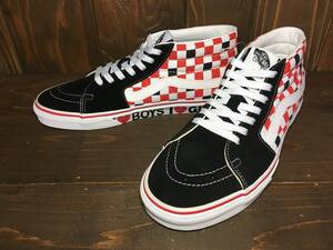 ★VANS バンズ US企画 SK8 MID スケート 黒×白×赤 チェッカー 28.0cm 未使用品 検 オールドスクール ハーフキャブ ERA スニーカー