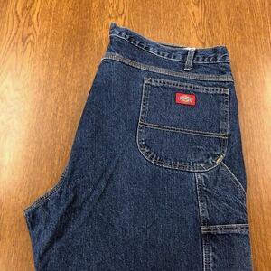 【FI078】Dickies W44 L32 大きいサイズ ビッグサイズ デニムペインターパンツ ワークパンツ メンズブランド古着 ディッキーズ 送料無料