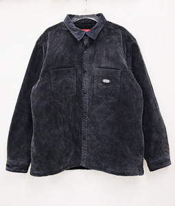 シュプリーム SUPREME 22AW QUILTED CORDUROY SHIRT BLACK M キルテッド コーデュロイ シャツ ブラック 【ブランド古着ベクトル】☆AA★ 24