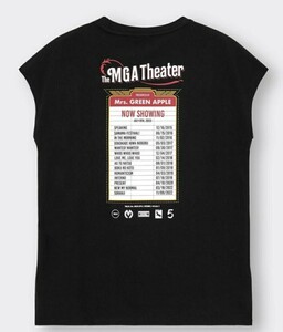 XL 新品 Mrs. GREEN APPLE グラフィックTシャツ ブラック 黒 半袖 ミセスグリーンアップル 結成10周年記念コラボ GU バックプリント(曲名