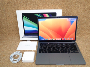 【中古 良品】MacBook Pro 13.3インチ Late 2020 MYD92J/A スペースグレイ[M1チップ 8コア/メモリ 8GB/SSD 512GB] 付属完品(PKA316-2)