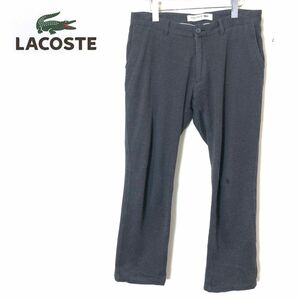 R1917-F◆ LACOSTE ラコステ SLIM FIT パンツ ボトムス ◆ size82 コットン ナイロン ブラック 黒 古着 メンズ