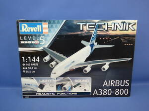 N34 色あせ破れつぶれ箱イタミあり長期保管現状お渡し品 Revell TECHNIK レベルテクニック 1/144 AIRBUS エアバス A380-800 プラモデル