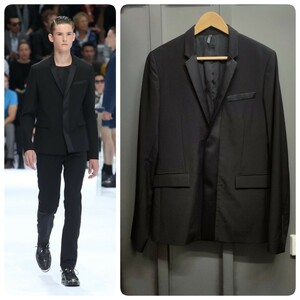 2014SS Dior hommeサテン切替ジャケット／ディオールオムエディスリマンクリスヴァンアッシュ