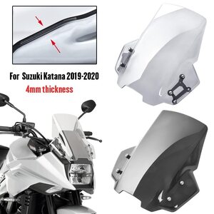 ●スズキ.カタナ.GSX-S1000.2019-2020.バイク.ツーリング.フロントガラス.ウィンドスクリーン.ダブルバブルウィンドデフレクター