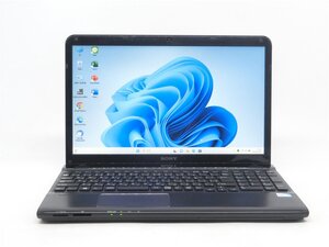 最新Win11Pro/カメラ内蔵/中古/15.6型/ノートPC/新品SSD256GB/4GB/Pentium2020M /SONY　SVE15135CJB 新品無線マウス 　WPS office2搭載