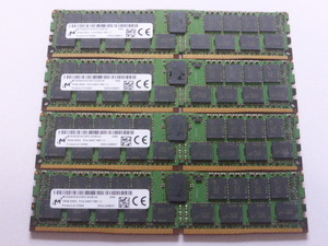 メモリ サーバーパソコン用 Micron DDR4-2400 (PC4-19200) ECC Registered 16GBx4枚 合計64GB 起動確認済です MTA36ASF2G72PZ-2G3B1QI④