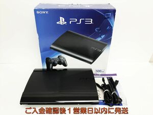 【1円】PS3 本体/箱 セット 500GB ブラック SONY Playstation3 CECH-4300C 初期化/動作確認済 プレステ3 G08-103mm/G4