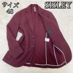 美品 SISLEY シスレー テーラードジャケット　ウール混　48 羽織り