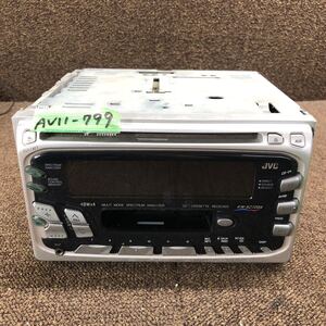 AV11-799 激安 カーステレオ JVC KW-XZ72DA 09390244 CD カセット FM/AM プレーヤー レシーバー オーディオ 通電未確認 ジャンク