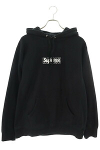 シュプリーム パーカー 19AW Bandana Box Logo Hooded Sweatshirt サイズ:L バンダナボックスロゴプルオーバーパーカー 中古 SB01