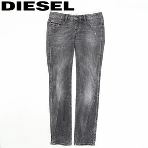 ◆DIESEL ディーゼル CUDDY ダメージ加工 ストレッチ スパンコール装飾 刺繍 ローライズ デニム パンツ ジーンズ 27