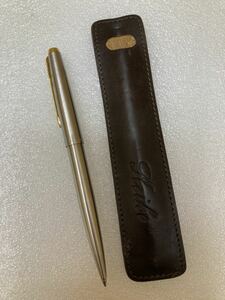 YK9509 PARKER パーカー　ボールペン　45　ノック式　シルバー×ゴールド　現状品　0209