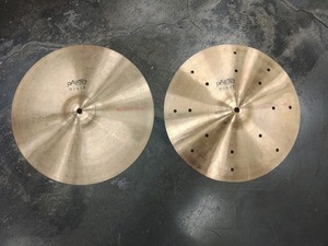 中古品★ PAISTE パイステ　DIXIE ディキシー　Hi-Hat ハイハット　MEDIUM THIN 14インチ 1ペア★1円スタート