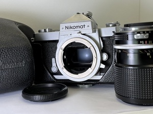 ★良品★ ニコン NIKON NIKOMAT FTN / AI ZOOM NIKKOR 43-86mm F3.5　★シャッター全速、カメラケース付★　#0510-1