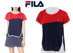 新品！　【FILA（フィラ）】レディース テニス スリット入り　ゲームシャツ