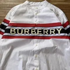 希少　BURBERRY バーバリー フロントロゴシャツ　ノバチェック　長袖