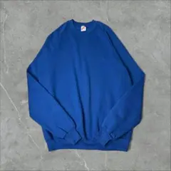 90s USA製 JERZEES 無地 クルーネック スウェット XL ブルー