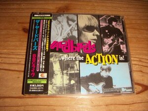 CD：THE YARDBIRDS ...WHERE THE ACTION IS! BBCライヴ ザ・ヤードバーズ：帯付：2枚組：ボーナストラック付き全38曲