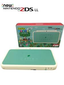 【Y019】Nintendo newニンテンドー2DSLL とびだせ どうぶつの森 amiibo+ ダウンロード版 任天堂 3DS 動作品