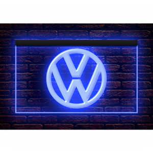 J287 // LED ネオンライトサイン Volkswagen VW フォルクスワーゲン■サイズ(約)：W300mm x H200mm