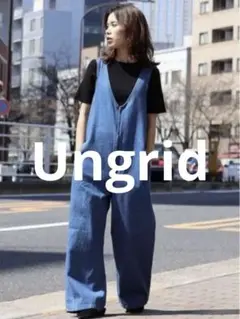 Ungrid アングリッド　サロペット　デニム　オールインワン　サイズS