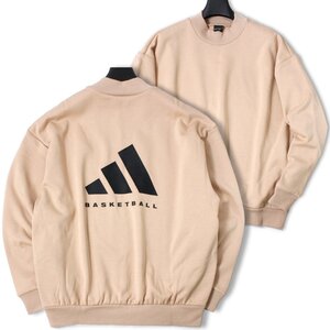 新品 秋冬 アディダス ダブルニット 裏起毛 スウェット トレーナー 2XL adidas クルーネック プルオーバー ジップポケット ◆CW3360C