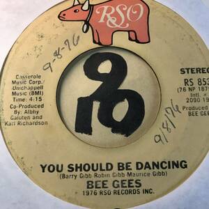 試聴 BEE GEES YOU SHOULD BE DANCING 両面EX SOUNDS EX+ 