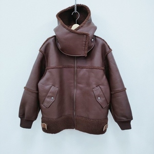 ROKU 6 BEAUTY&YOUTH FAKE LEATHER×BOA ZIP BLOUSON フェイクレザーブルゾン ジャケット ロクビューティアンドユース 3-0108A 209297