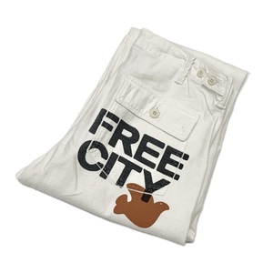 日本製 FREE CITY フリーシティー ベイカーパンツ ユーティリティパンツ 聖林公司 白 ホワイト W32/CR221