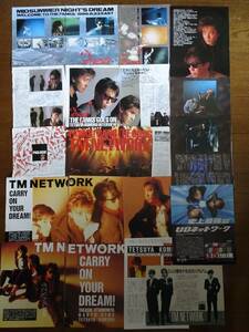 ★TM NETWORK 切り抜き ② ★６０枚 当時物 TMネットワーク 小室哲哉 宇都宮隆 パチパチ レア 貴重 