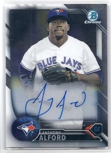 2016 Bowman Chrome Anthony Alford Auto