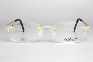 【未使用・新品】AQUA airspex エアースペックス アクア ツーポイント AS-701 COLOR アクアベージュマット 51□17 138 日本製 A-02