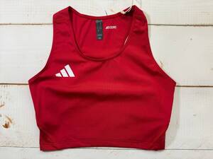 【即決】adidas Adizero アディダス 女子 陸上 クロップトップ レーシングブルマ Red 海外Sサイズ