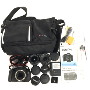 1円 Canon EOS Kiss X5 EF-S 18-55mm 1:3.5-5.6 IS II 55-250mm 1:4-5.6 IS II デジタル一眼レフカメラ レンズ