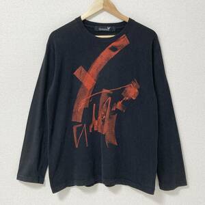 Ground Y ロゴ ペイント 長袖 カットソー 黒 3サイズ グランドワイ Yohji Yamamoto ロンT Tシャツ Tee archive 4050210