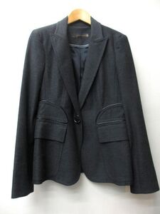 ★ZARA WOMAN ザラウーマン○スペイン製 ジャケット ウエストデザイン ダークグレー Mサイズ 中古品