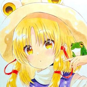 洩矢諏訪子 東方 イラスト 手描き　アナログ　同人 A4 鉛筆画ラフセット