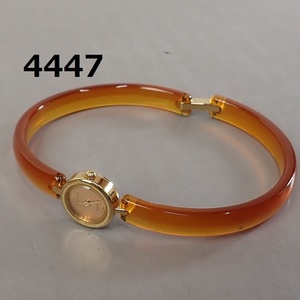 ■AC-4447◆WAKO 本べっ甲　バングル　腕時計　レディース　ノーチェック現状品 20240602