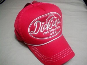 d新品■Dickies (ディッキーズ） キャップ白赤