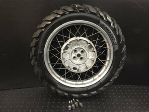 BMW R100GS リアホイール 17インチ×2.50 アクロンリム AKRONT ハブ タイヤ良♪（検索 102VD 1989年 R100R R80GS G/S 前期型 パリダカ 絶版