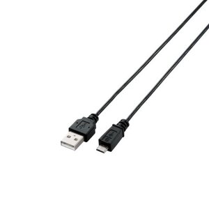 エレコム スマートフォン用microUSBケーブル スリム 0.5m ブラック MPA-AMBXLP05BK