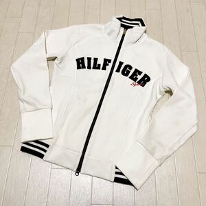 和530★① HILFIGER SPORT ヒルフィガー スポーツ ジャージ ジップアップブルゾン M/38 ホワイト レディース ロゴ