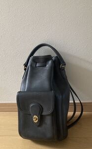 オールドコーチ COACH リュックサック レザー ブラック