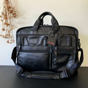 ●【オールレザー仕様】TUMI トゥミ ALPHA2 COMPACT LARGE SCREEN LAPTOP BRIEFT 2way ブリーフケース/ビジネスバッグ/96114DH