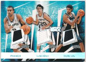 Tim Duncan / Manu Ginobili / Tony Parker / Robert Horry / Bruce Bowen 2005-06 Topps Luxury Box Jersey 193枚限定 ジノビリ ダンカン