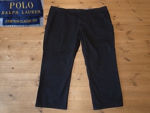 POLO RALPH LAUREN ラルフローレン POLO CHINO 黒 コットン ツイル スラックス チノ パンツ アメリカ古着 W５０